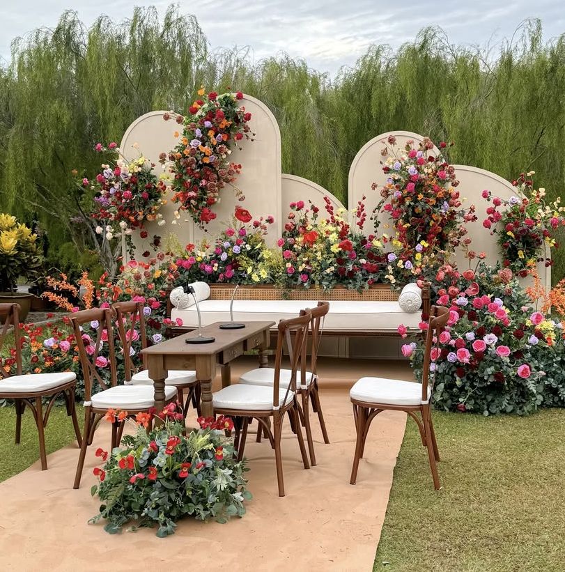 Wedding setup in Puchong styled with SBBN tables, chairs, and event rentals