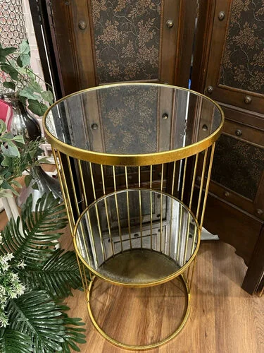 2 Tier Glass Top Table