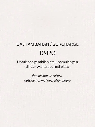 CANCELLATION of Surcharge outside normal operation hours