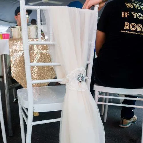 Chiavari Chair Cover - Brooch