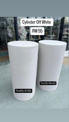 Cylinder Off White  - 71CM (H) X 35CM(D)