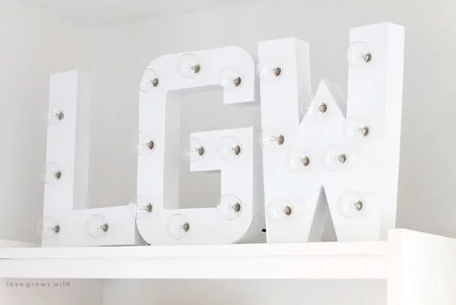 Marquee Alphabet WHITE - I
