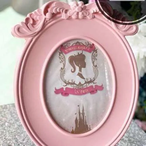 Pink Oval Frame
