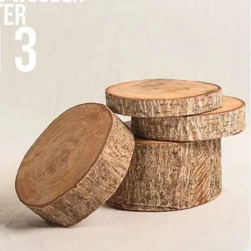 Rustic Wooden Coaster - L
