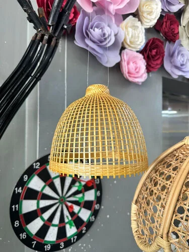 (SM) lampu gantung rotan - with lamp