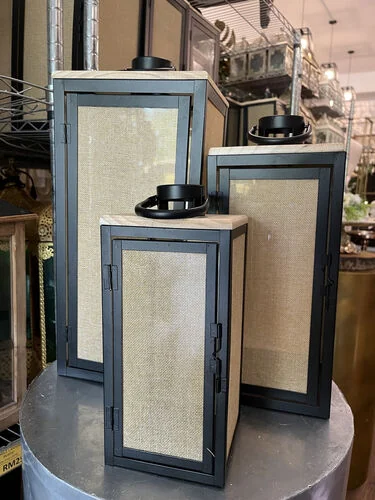 (SM) Lantern Black  - S, without Burlap