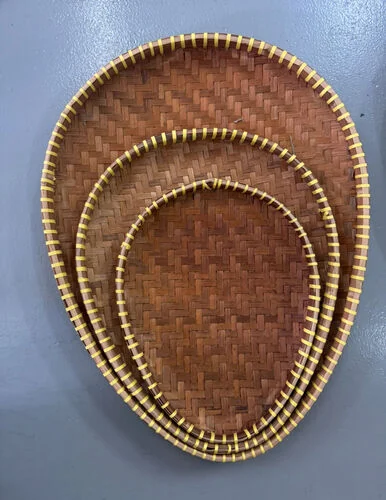 (SM) Nyiru tampi segitiga kuning S 30cm