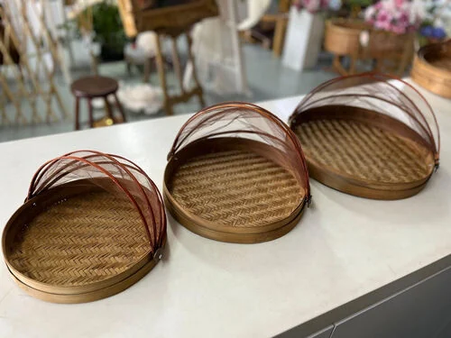 (SM) Wood Food Cover - S