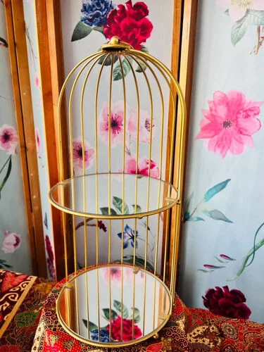 ™ 2 Tier Dessert Stand Golden Birdcage