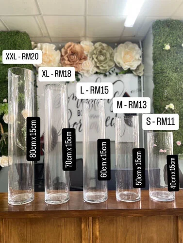 ™ Cylinder Vase Jumbo 15cm diameter  - M - 15CM X 50CM