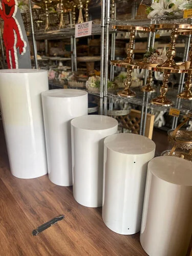 White Cylinder Box - M - 55cm(H) X 30cm(W)